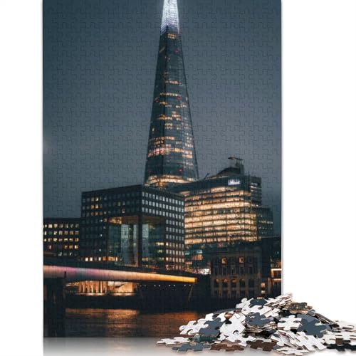 1000-teiliges London-Puzzle für Erwachsene, Holzpuzzle für Erwachsene und Jugendliche, Lernspielzeug, 1000 Teile (75 x 50 cm) von TBDUEPS