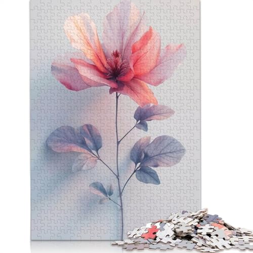 1000-teiliges Puzzle, minimalistisches Blumen-Puzzle, Lernspiel, Spielzeug, Familiendekoration, Erwachsene, herausfordernd, 1000 Teile (38 x 26 cm) von TBDUEPS
