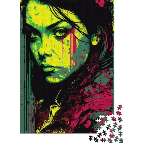 1000-teiliges Puzzle „Art Women“ für Erwachsene und Teenager, Holzpuzzles für Familienspaß und Spieleabende, 1000 Teile (38 x 26 cm) von TBDUEPS