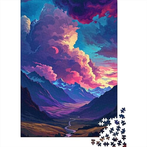 1000-teiliges Puzzle „Bunte Straße im Berg“ für Erwachsene, Puzzles, Lernspielzeug, 1000 Teile (38 x 26 cm) von TBDUEPS