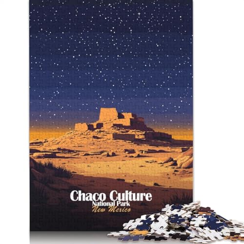 1000-teiliges Puzzle „Chaco Culture Nationalpark“ für Erwachsene Teenager. Holzpuzzle für Erwachsene, Lernspiel, Herausforderungsspielzeug, 1000 Stück (75 x 50 cm) von TBDUEPS