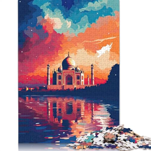 1000-teiliges Puzzle „Das Taj Mahal in Indien“ für Erwachsene, Lernspiele für Zuhause, DIY-Spielzeug, 1000 Stück (75 x 50 cm) von TBDUEPS