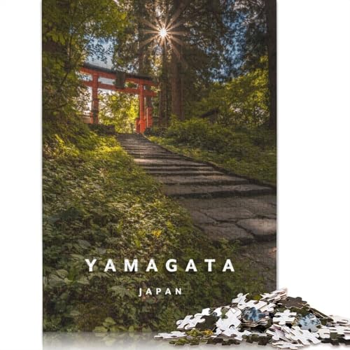 1000-teiliges Puzzle „Einsames Torii in der Natur“ für Erwachsene, Holzpuzzle für Teenager, Lernspielzeug, 1000 Teile (75 x 50 cm) von TBDUEPS