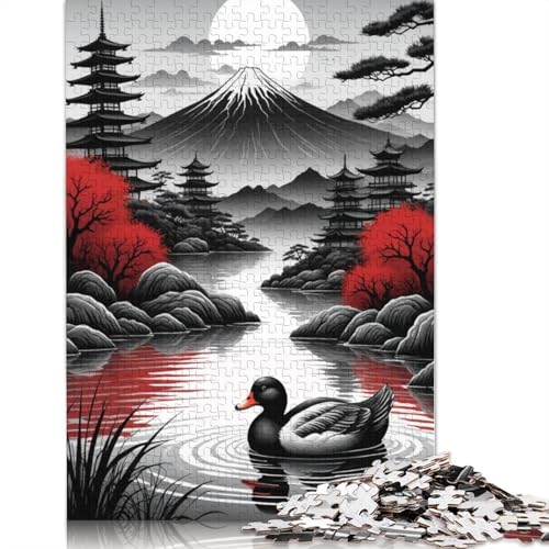 1000-teiliges Puzzle „Ente auf dem See“, Puzzle für Erwachsene, Schwierigkeitsgrad, Lernspiel, Spielzeug, 1000 Teile (38 x 26 cm) von TBDUEPS