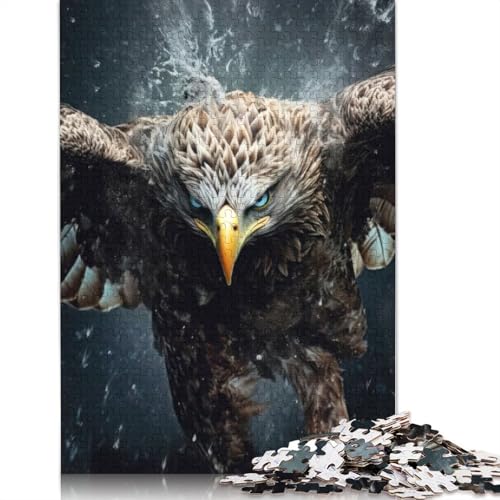 1000-teiliges Puzzle „Fliegender Adler in der Wildnis“ für Erwachsene, Spielzeug, Denkspiel, Lernspiel für Erwachsene, Stressabbau, Heimdekoration, 1000 Teile (38 x 26 cm) von TBDUEPS