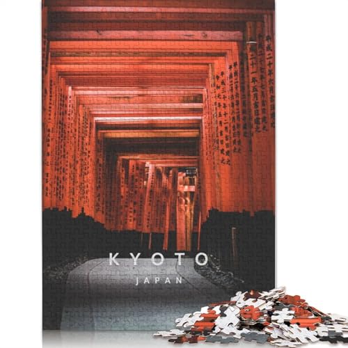 1000-teiliges Puzzle „Fushimi Inari Kyoto“ für Erwachsene und Teenager. Puzzles für Erwachsene und Teenager, ab 14 Jahren. 1000 Teile (75 x 50 cm) von TBDUEPS