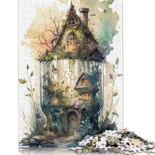 1000-teiliges Puzzle „Haus im Glas“, Schwierigkeitsgrad, Lernspiele, Spielzeug, 1000 Teile (75 x 50 cm) von TBDUEPS
