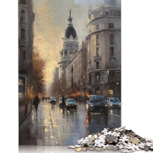 1000-teiliges Puzzle „Madrid Majesty“ für Erwachsene, Holzpuzzles für und Teenager, Familienunterhaltungsspielzeug, 1000 Teile (75 x 50 cm) von TBDUEPS