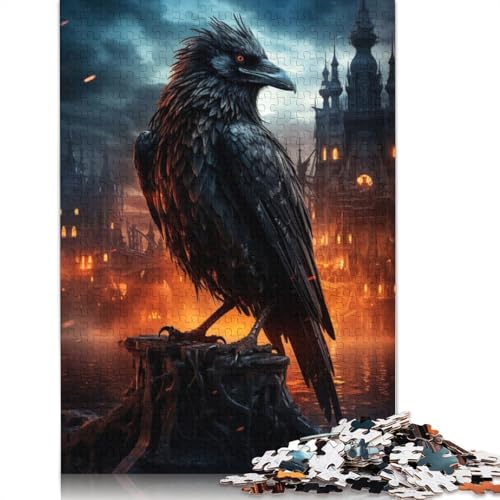 1000-teiliges Puzzle „Rabe der Flammen“, Schwierigkeitsgrad: Puzzle, Lernspiel, Spielzeug, 1000 Teile (75 x 50 cm) von TBDUEPS
