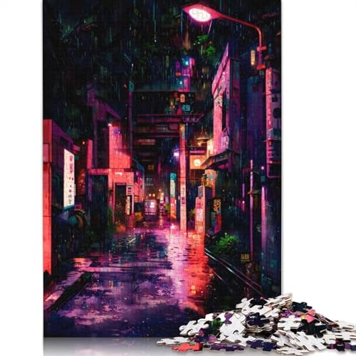 1000-teiliges Puzzle „Rainy Nights“ für Erwachsene, Puzzle für Erwachsene und Jugendliche, Lernspiel, 1000 Teile (75 x 50 cm) von TBDUEPS