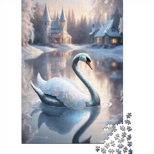 1000-teiliges Puzzle für Erwachsene, Tierkunst, Vogel, Holzpuzzle für Erwachsene, Lernspiel, Herausforderungsspielzeug, 1000 Stück (38 x 26 cm) von TBDUEPS