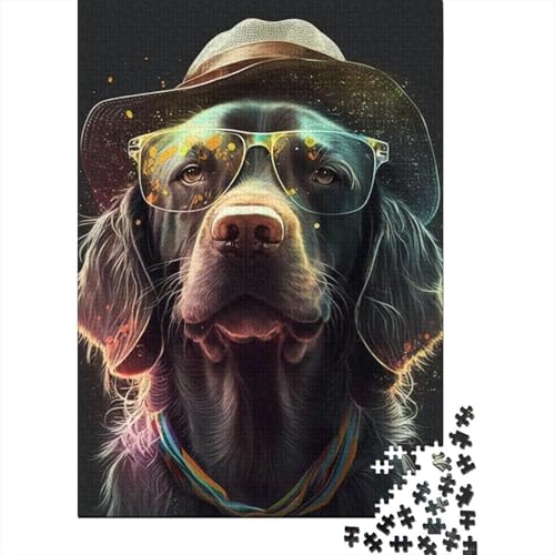 1000-teiliges Puzzle mit Labrador-Hunden für Erwachsene, Holzpuzzle für Erwachsene und Jugendliche, Lernpuzzle, 1000 Teile (38 x 26 cm) von TBDUEPS