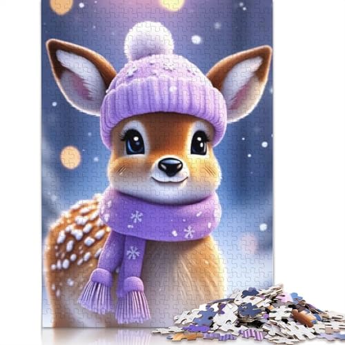 1000-teiliges Puzzle mit Tierkunst-Elch, für Erwachsene, Holzpuzzles für Erwachsene, Teenager, Mann, Frau, Geschenk, 1000 Stück (75 x 50 cm) von TBDUEPS