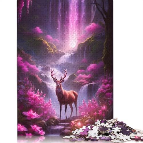 1000-teiliges Puzzle mit Tierkunst-Elch für Erwachsene, Puzzle, Puzzle für Erwachsene, Heimdekoration, Puzzle-Spielzeug, 1000 Stück (75 x 50 cm) von TBDUEPS