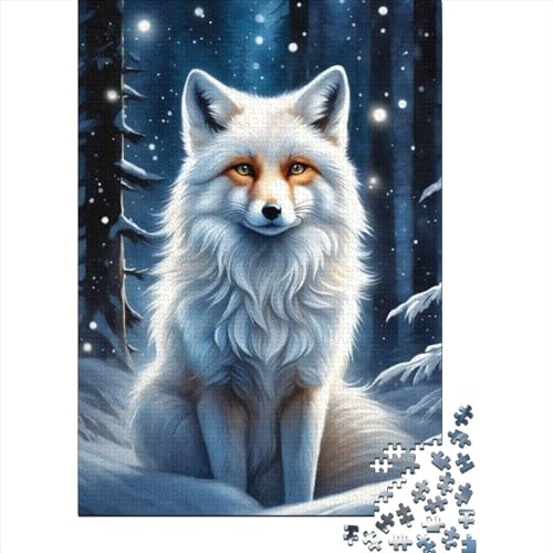 1000-teiliges Puzzle mit Tierkunst-Fuchsmotiv für Erwachsene, Puzzles, Lernspielzeug, 1000 Stück (38 x 26 cm) von TBDUEPS