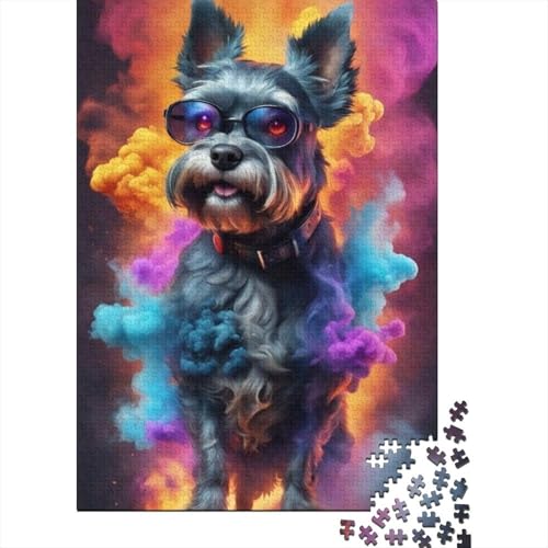 1000-teiliges Puzzle mit Tierkunst und Hunden, für Erwachsene und Teenager, Holzpuzzle, 1000 Teile (38 x 26 cm) von TBDUEPS