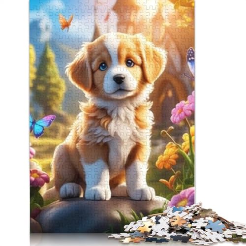 1000-teiliges Puzzle mit Tierkunst und Hunden für Erwachsene, Puzzle, Lernspiel, Herausforderungsspielzeug, 1000 Stück (75 x 50 cm) von TBDUEPS