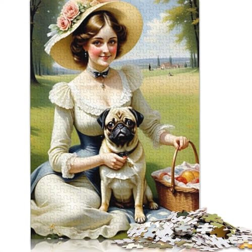 1000-teiliges Puzzle mit Tierkunst und Hunden für Erwachsene, Puzzle, Puzzle für Erwachsene, Heimdekoration, Puzzle-Spielzeug, 1000 Stück (75 x 50 cm) von TBDUEPS