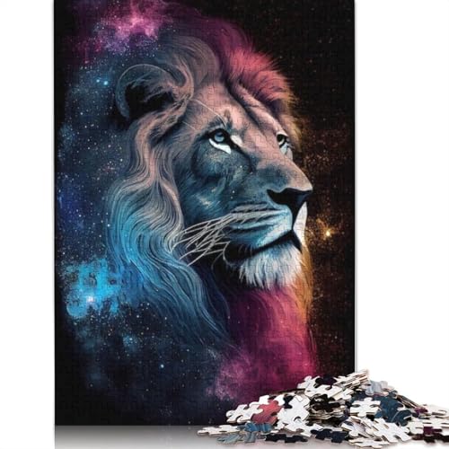 1000-teiliges Puzzle mit Tierkunst und Löwenmotiv, für Erwachsene und Teenager, 1000 Teile (75 x 50 cm) von TBDUEPS