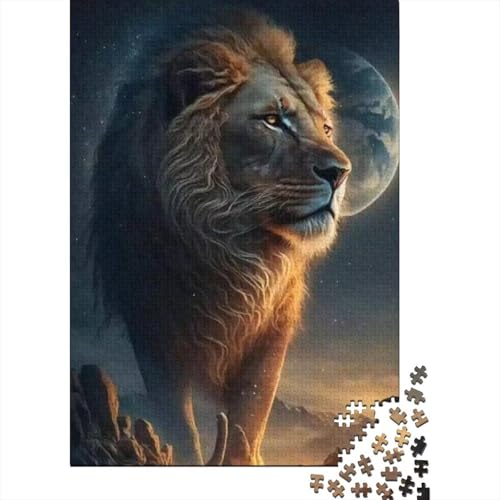 1000-teiliges Puzzle mit Tierkunst und Löwenmotiv für Erwachsene, Puzzle, Puzzle für Erwachsene, Heimdekoration, Puzzle-Spielzeug, 1000 Stück (38 x 26 cm) von TBDUEPS