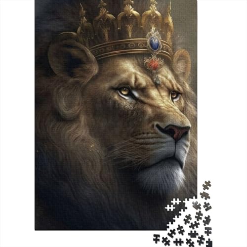 1000-teiliges Puzzle mit Tierkunst und Löwenmotiv für Erwachsene, Puzzle für Erwachsene, Alter 14+, 1000 Teile (38 x 26 cm) von TBDUEPS