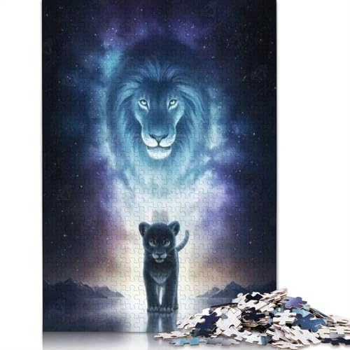 1000-teiliges Puzzle mit Tierkunst und Löwenmotiv für Erwachsene, Puzzle für Erwachsene und Jugendliche ab 12 Jahren, 1000 Teile (75 x 50 cm) < von TBDUEPS