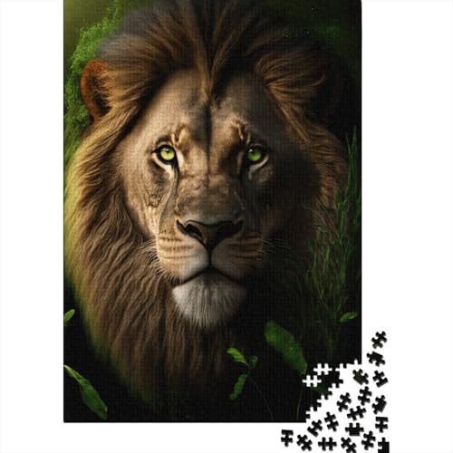 1000-teiliges Puzzle mit Tierkunst und Löwenmotiv für Erwachsene, Puzzles, Lernspielzeug, 1000 Stück (38 x 26 cm) von TBDUEPS