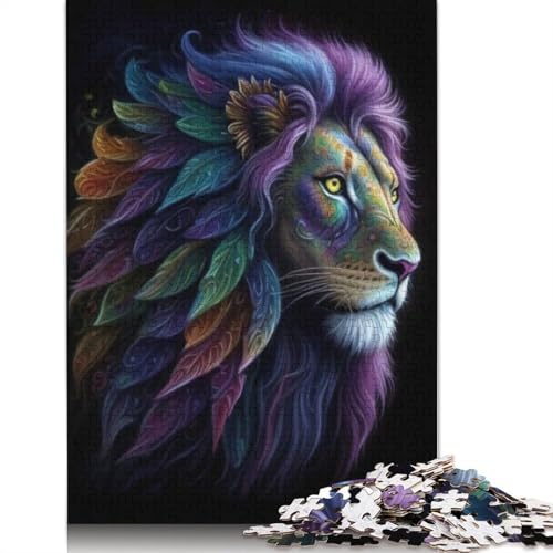 1000-teiliges Puzzle mit Tierkunst und Löwenmotiv für Erwachsene, Puzzles, Lernspielzeug, 1000 Stück (75 x 50 cm) von TBDUEPS