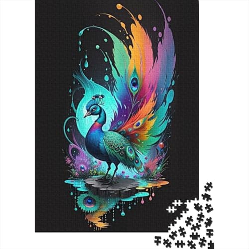 1000-teiliges Puzzle mit Tierkunst und Vögeln für Erwachsene, Holzpuzzle, Lernspiel für Erwachsene und Jugendliche, 1000 Teile (38 x 26 cm) von TBDUEPS