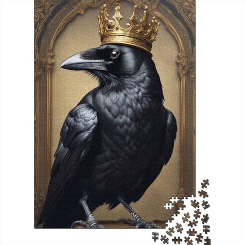 1000-teiliges Puzzle mit Tierkunst und Vögeln für Erwachsene, Holzpuzzle, Puzzles für Erwachsene, 1000 Teile (38 x 26 cm) von TBDUEPS