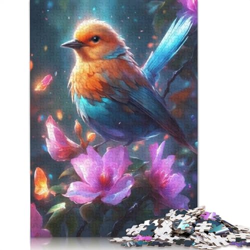 1000-teiliges Puzzle mit Tierkunst und Vögeln für Erwachsene und Jugendliche, Holzpuzzle, nachhaltiges Puzzle für Erwachsene | Spiele 1000 Teile (75 x 50 cm) von TBDUEPS