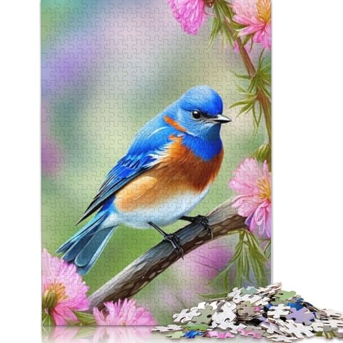 1000-teiliges Puzzle mit Tierkunst und Vögeln für Erwachsene und Teenager, Holzpuzzle, 1000 Teile (75 x 50 cm) von TBDUEPS