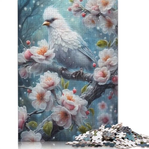 1000-teiliges Puzzle mit Tierkunst und Vögeln für Erwachsene und Teenager, Holzpuzzle, 1000 Teile (75 x 50 cm) von TBDUEPS