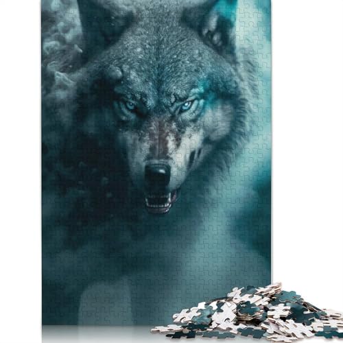 1000-teiliges Puzzle mit Tiermotiv, Wolf, für Erwachsene und Jugendliche, Holzpuzzle, Lernspiel, Herausforderung, Spielzeug, Geburtstagsgeschenke, 1000 Stück (75 x 50 cm) von TBDUEPS