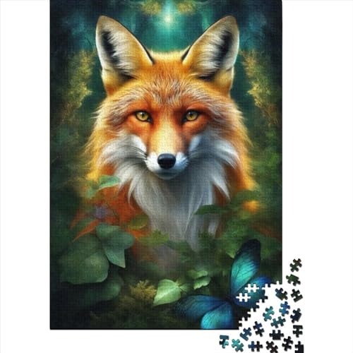 1000-teiliges Puzzle mit Tiermotiven, Fuchs, für Erwachsene und Jugendliche, Lernspielzeug aus Holz, 1000 Teile (38 x 26 cm) von TBDUEPS