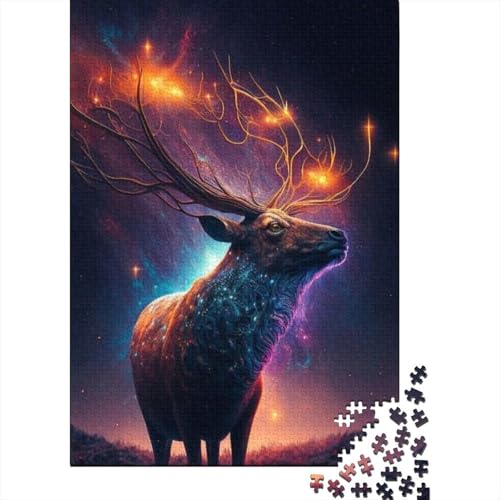 1000-teiliges Puzzle mit Tiermotiven und Elchen für Erwachsene, Puzzle für Erwachsene und Jugendliche ab 12 Jahren, 1000 Teile (38 x 26 cm) < von TBDUEPS