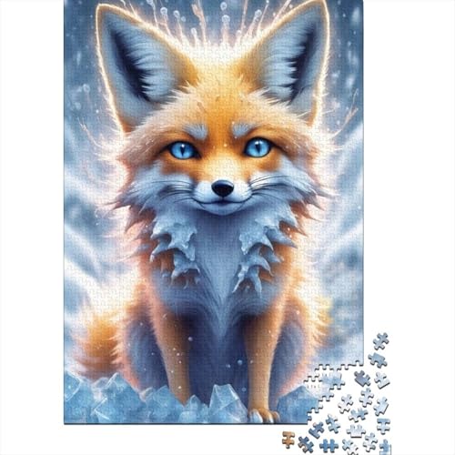 1000-teiliges Puzzle mit Tiermotiven und Fuchsmotiv für Erwachsene und Teenager. Holzpuzzles für Familienspaß und Spieleabende. 1000 Teile (38 x 26 cm) von TBDUEPS