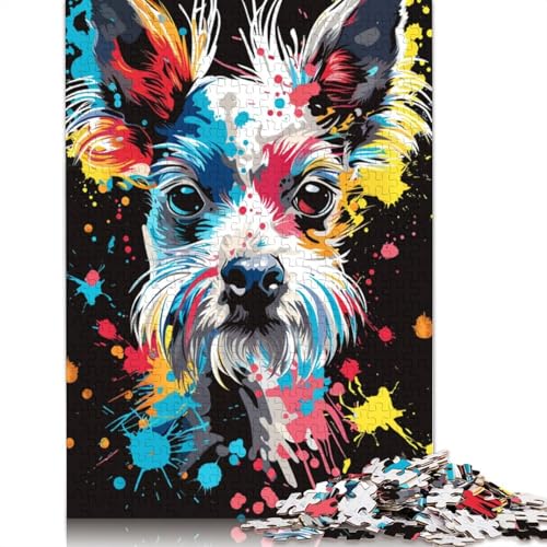 1000-teiliges Puzzle mit chinesischem Schopfhund, Kunst-Puzzle für Erwachsene, Puzzles, Lernspielzeug, 1000 Stück (75 x 50 cm) von TBDUEPS