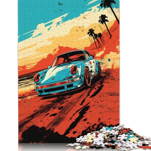 1000-teiliges Puzzle mit klassischen Sportwagen für Erwachsene, Puzzle, Puzzle für Erwachsene, Heimdekoration, Puzzle-Spielzeug, 1000 Stück (75 x 50 cm) von TBDUEPS