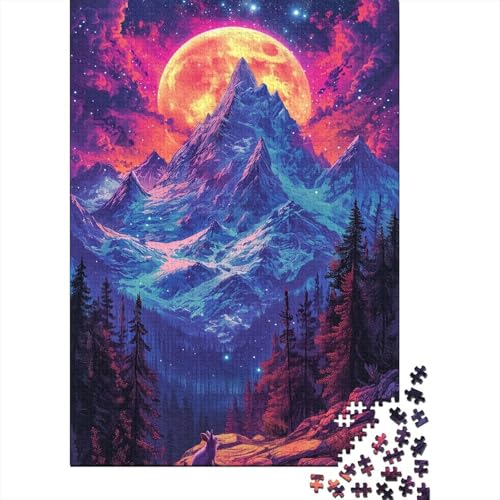 1000-teiliges Puzzle mit psychedelischen Bergen für Erwachsene, Puzzle, Lernspiel, Herausforderungsspielzeug, 1000 Stück (38 x 26 cm) von TBDUEPS