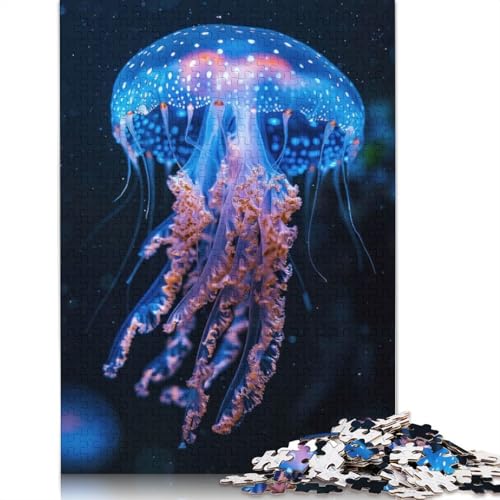 1000-teiliges Puzzle zum Thema Biolumineszenz-Schönheit, Schwierigkeitsgrad, Lernspiele, Spielzeug, 1000 Stück (75 x 50 cm) von TBDUEPS
