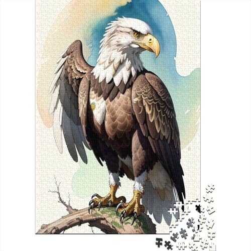 1000-teiliges Tierkunst-Vogel-Puzzle für Erwachsene, Holzpuzzles, Puzzles für Erwachsene, Lernspiel, Herausforderungsspielzeug, 1000 Stück (38 x 26 cm) von TBDUEPS