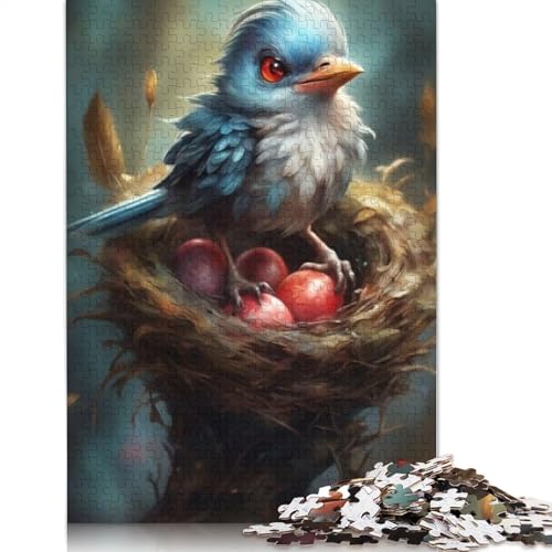 1000-teiliges Tierkunst-Vogel-Puzzle für Erwachsene, Holzpuzzles, Puzzles für Erwachsene, Lernspiel, Herausforderungsspielzeug, 1000 Stück (75 x 50 cm) von TBDUEPS