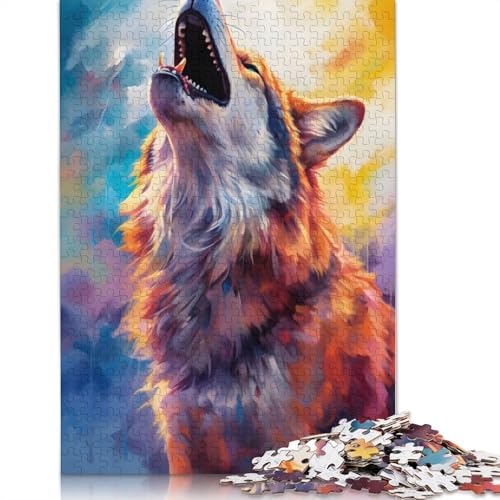 1000-teiliges Wolfsnacht-Puzzle, Puzzle für Erwachsene, Schwierigkeitsgrad: Puzzle, Lernspiel, Spielzeug, Familiendekoration, 1000 Teile (75 x 50 cm) von TBDUEPS