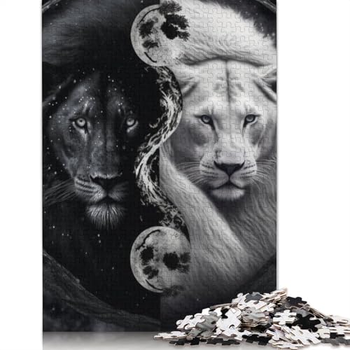 1000-teiliges Yin-Yang-Kunst-Holzpuzzle, Holzpuzzle für Erwachsene und Jugendliche ab 12 Jahren, 1000 Teile (75 x 50 cm) von TBDUEPS