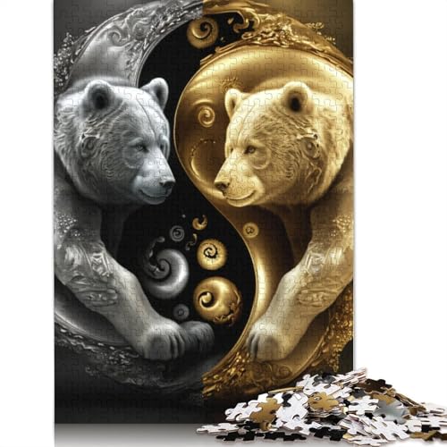 1000-teiliges Yin-Yang-Kunst-Puzzle für Erwachsene, Holzpuzzle für Erwachsene und Jugendliche, Lernpuzzle, 1000 Teile (75 x 50 cm) von TBDUEPS