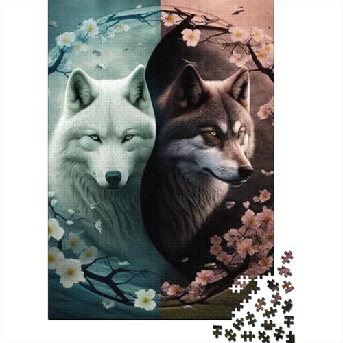 1000-teiliges Yin-Yang-Kunst-Puzzle für Erwachsene, Puzzle, Erwachsenen-Puzzle, Heimdekoration, Puzzle-Spielzeug, 1000 Stück (38 x 26 cm) von TBDUEPS