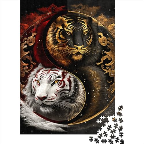 1000-teiliges Yin-Yang-Kunst-Puzzle für Erwachsene, Puzzle, Erwachsenen-Puzzle, Heimdekoration, Puzzle-Spielzeug, 1000 Stück (38 x 26 cm) von TBDUEPS