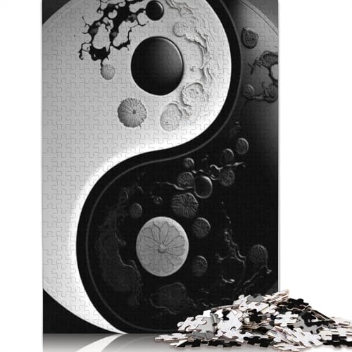 1000-teiliges Yin-Yang-Kunst-Puzzle für Erwachsene, Puzzles, Lernspielzeug, 1000 Stück (75 x 50 cm) von TBDUEPS