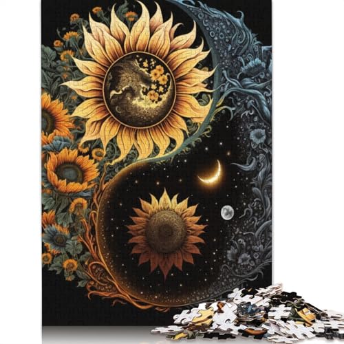 1000-teiliges Yin-Yang-Kunst-Puzzle für Erwachsene Teenager, Holzpuzzles, nachhaltiges Puzzle für Erwachsene | Spiele 1000 Stück (75 x 50 cm) von TBDUEPS